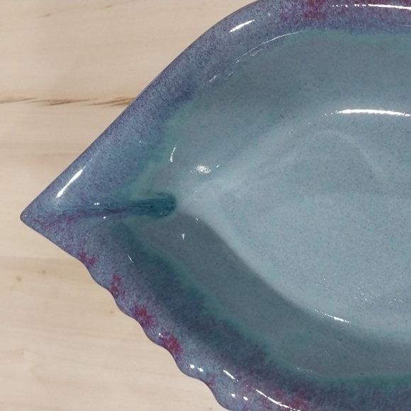 Crab Shaped Dish Bowl Art Pottery Glazed Stoneware Signed 8" Coastal Nautical - Picture 4 of 13